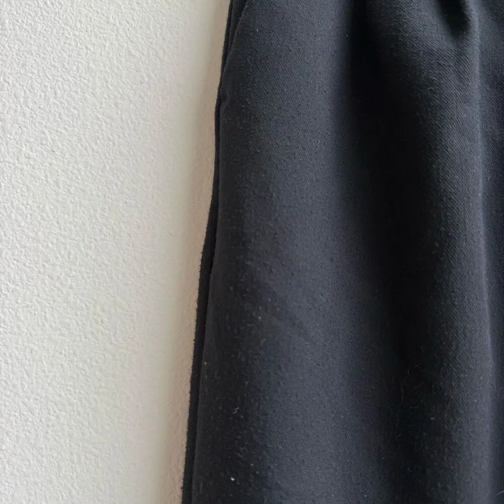 🟣$5/$25 Abercrombie & Fitch Black Wide Straight Leg Trouser Pants Size 27/4 LONG - Picture 4 of 11